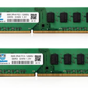 MOTOEAGLE 16GB DDR3 1600MHz Desktop RAM Kit 2x8GB Green PC3-12800U-0